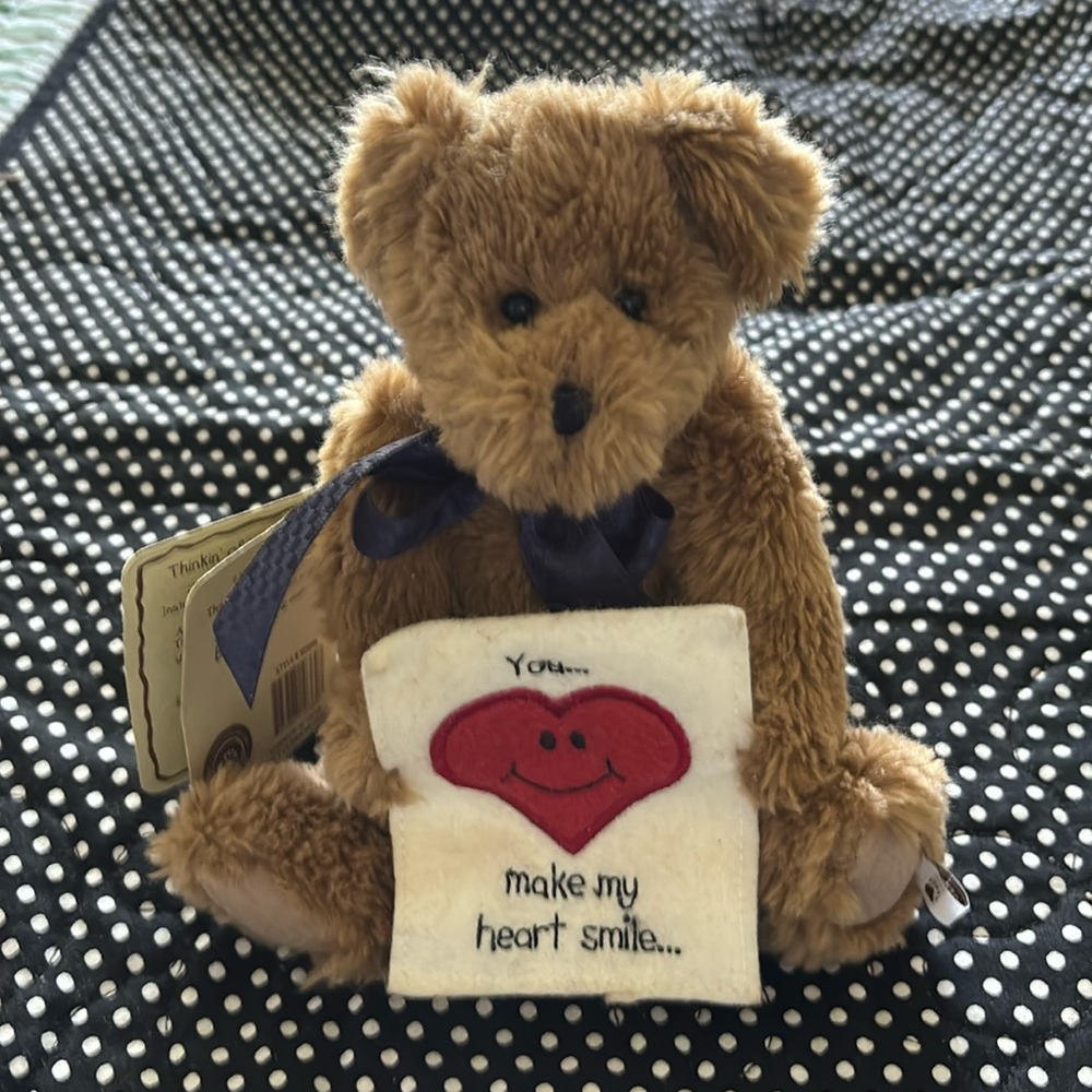 New!Boyds The Head Bean Collection Smiley B Bear